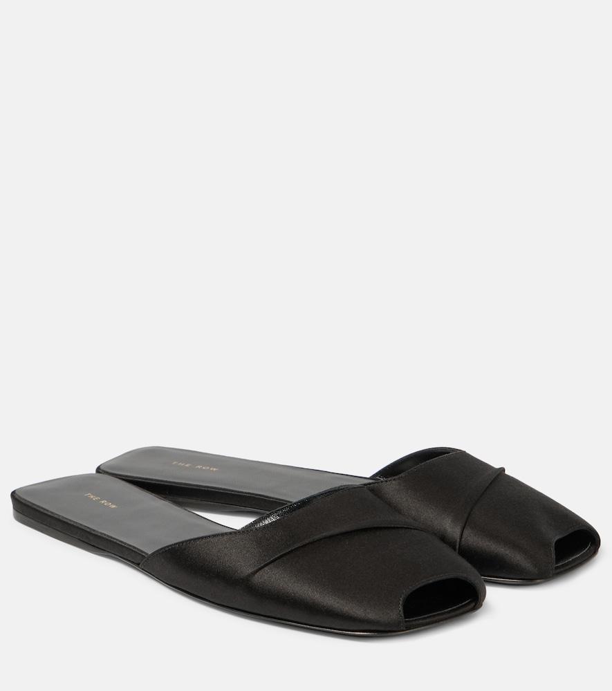 the row milla satin slides