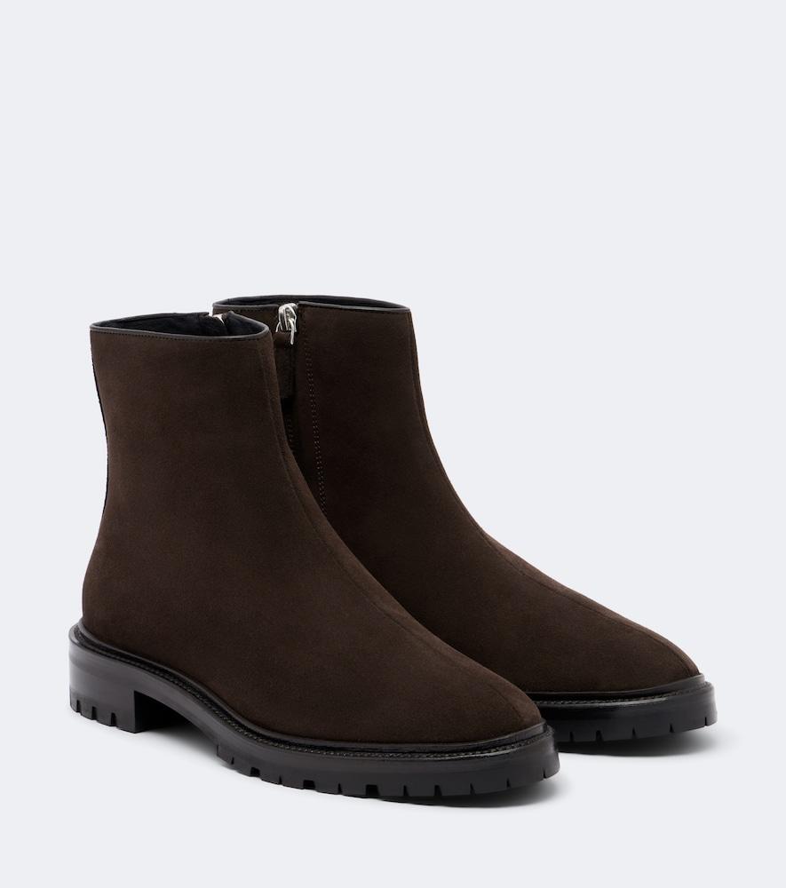 the row moto suede ankle boots