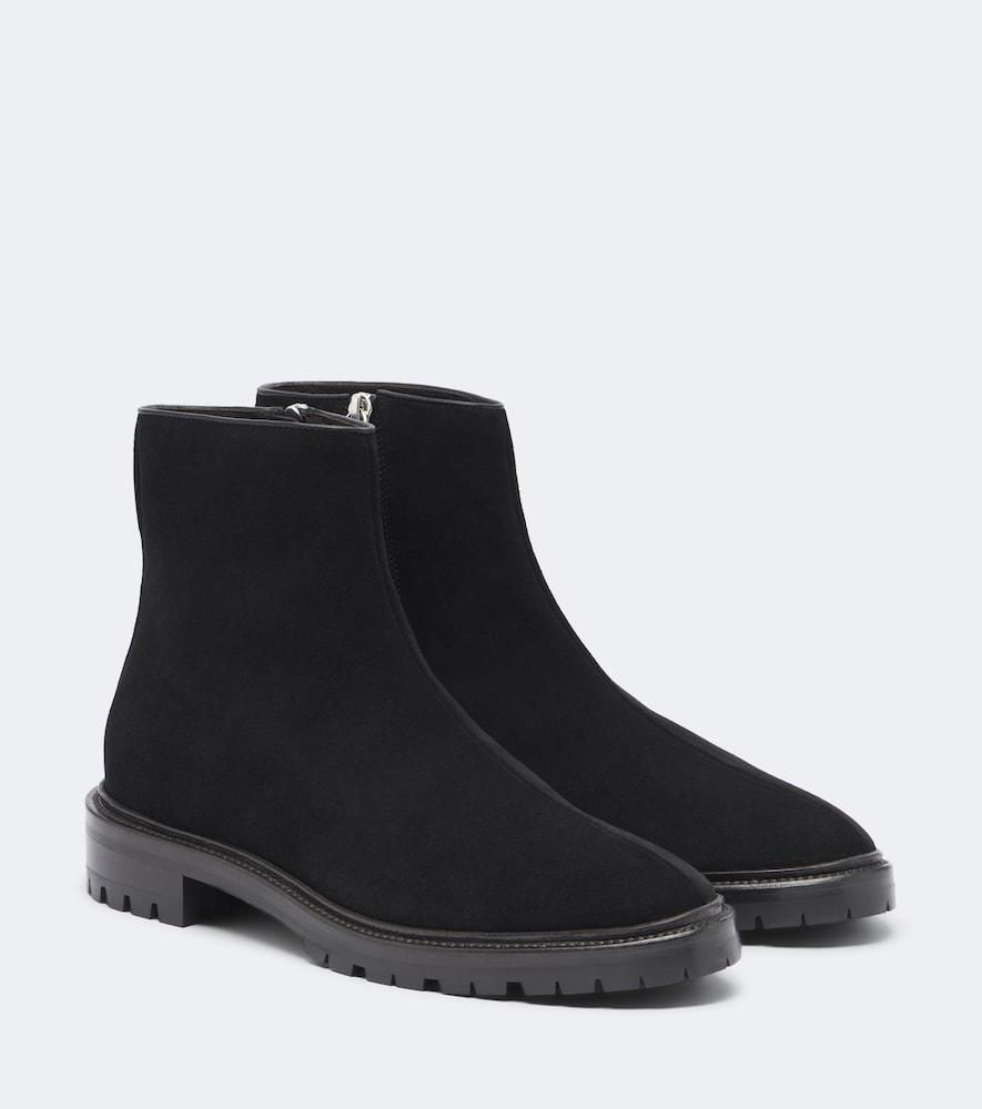 the row moto suede ankle boots
