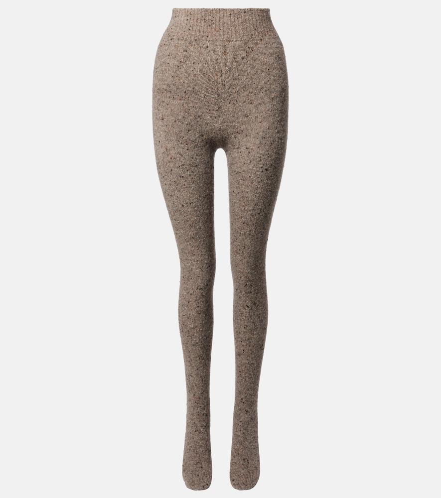 the row mumu cashmere tweed tights