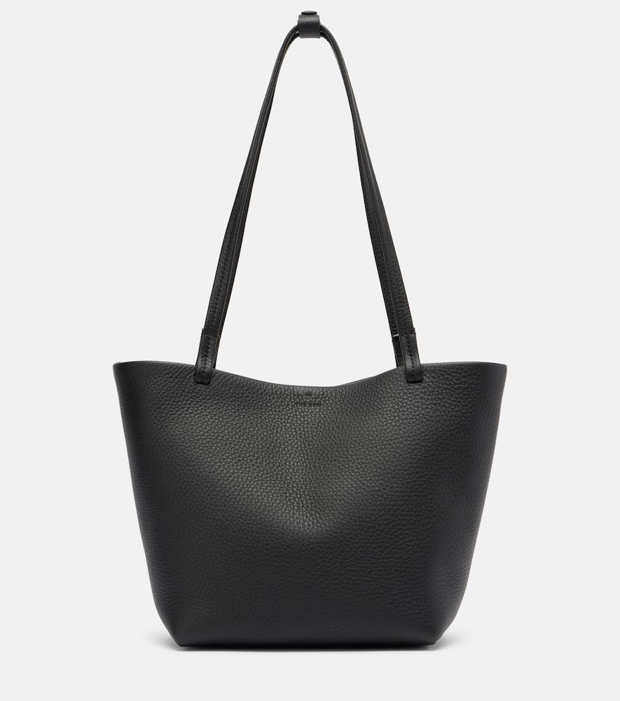 the row park medium leather tote bag