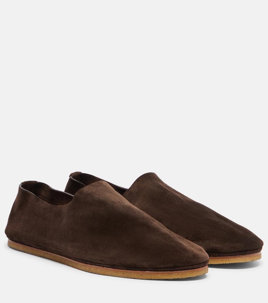 the row perrick suede ballet flats