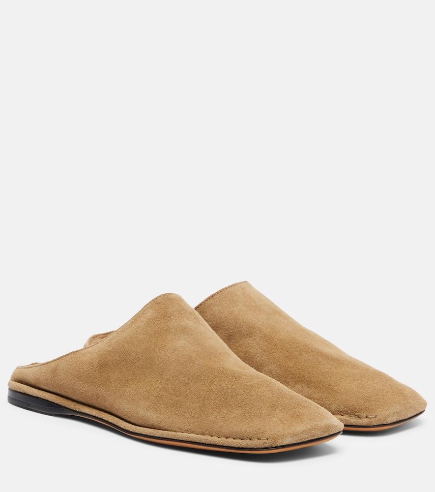 the row piper suede slides