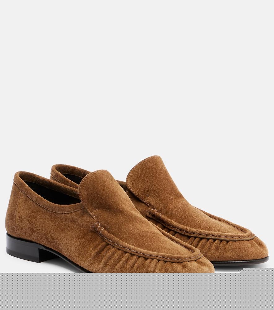 the row soft mocassin two suede loafers