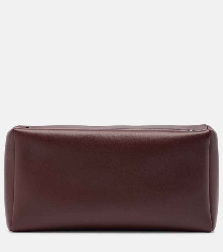 the row squared compact leather clutch