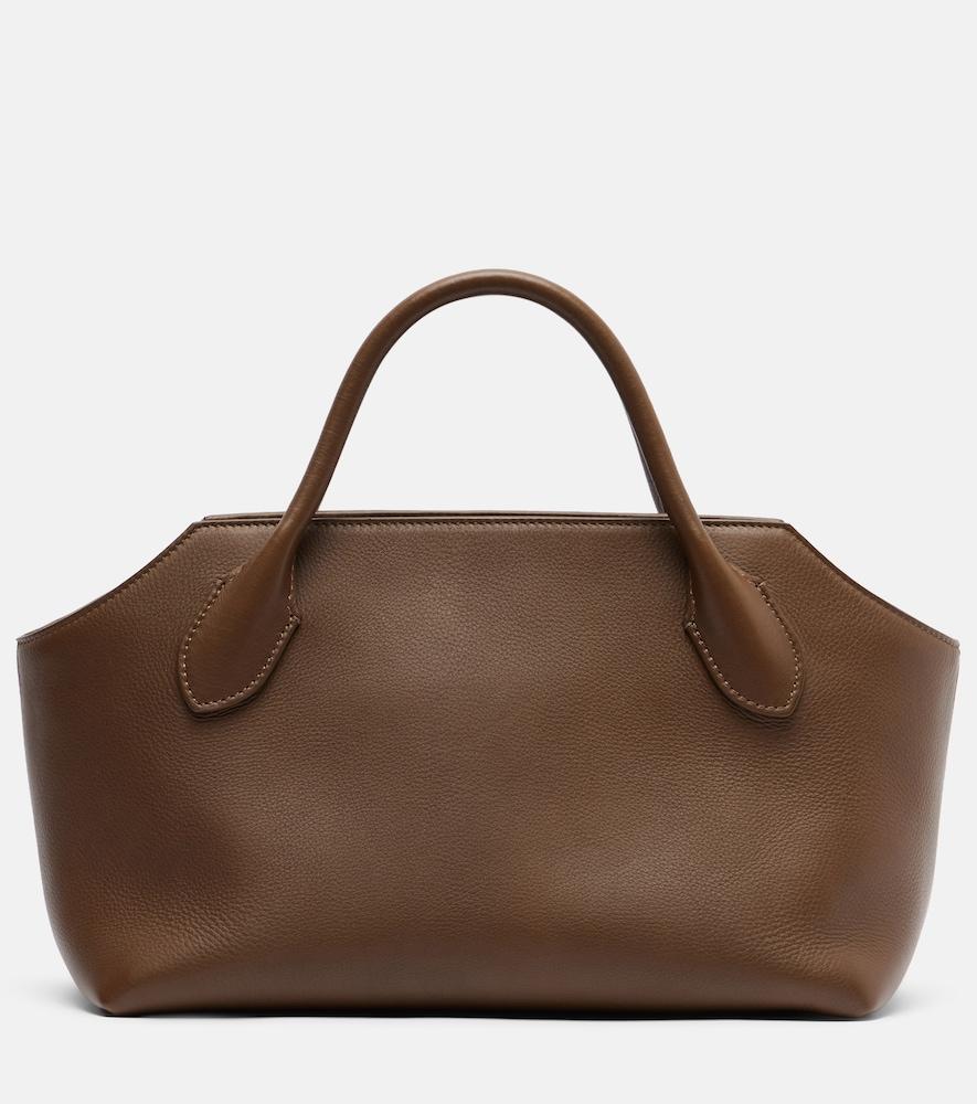 the row terrasse leather top-handle bag