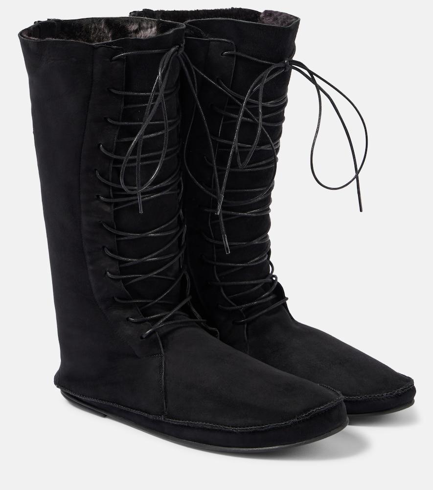 the row tyler suede lace-up boots