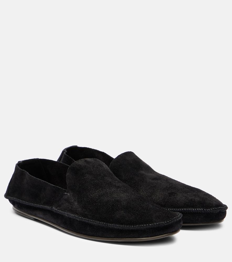 the row tyler suede loafers
