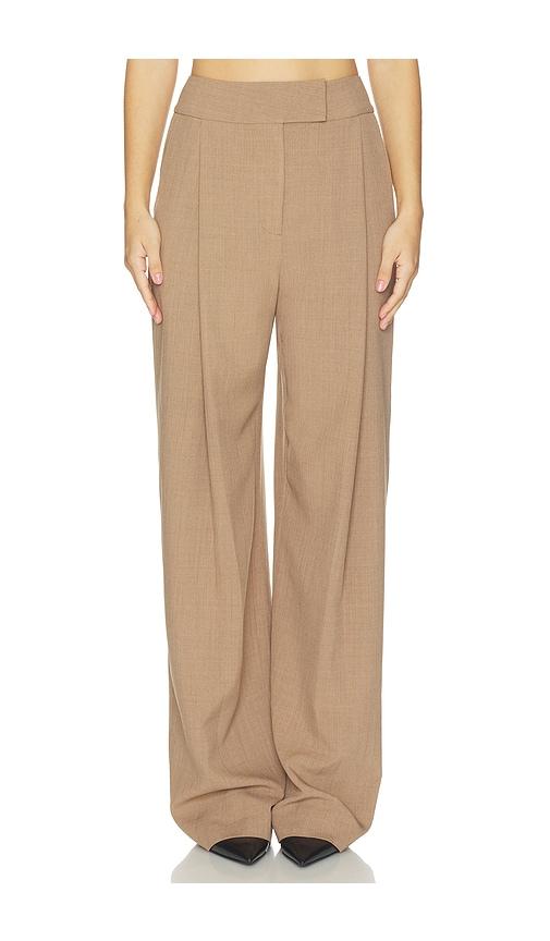 the sei boyfriend trouser in brown. - size 0 (also in 2, 4, 6, 8)