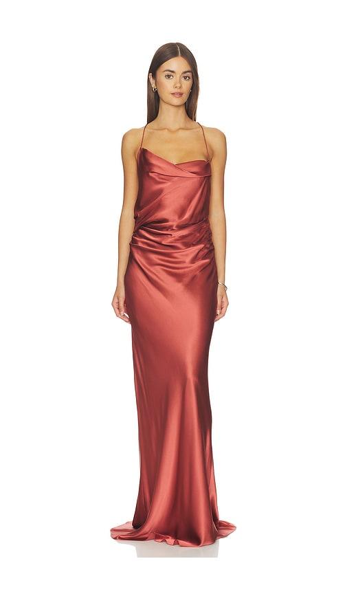the sei cowl bias gown in rose. - size 0 (also in 2, 4)