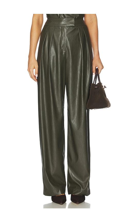 the sei double pleat trouser in army. - size 10 (also in 2, 6, 8)