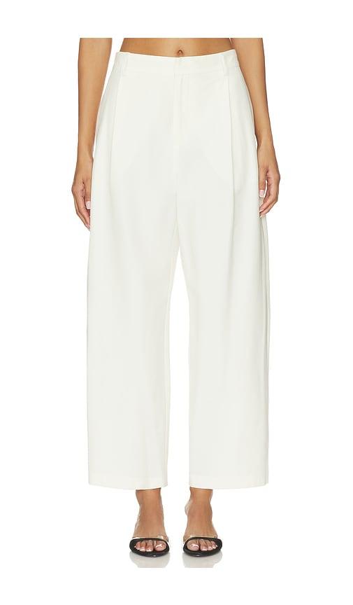 the sei pintuck trouser in cream. - size 4 (also in 6, 8)