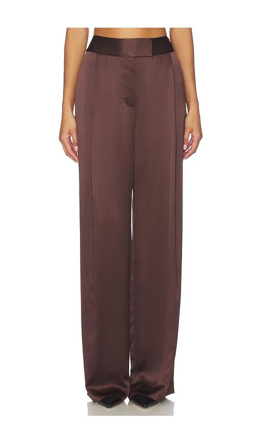 the sei relaxed trouser in chocolate. - size 4 (also in 6, 8)