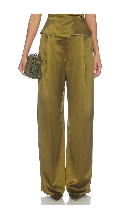 the sei relaxed trouser in olive. - size 4 (also in 6)