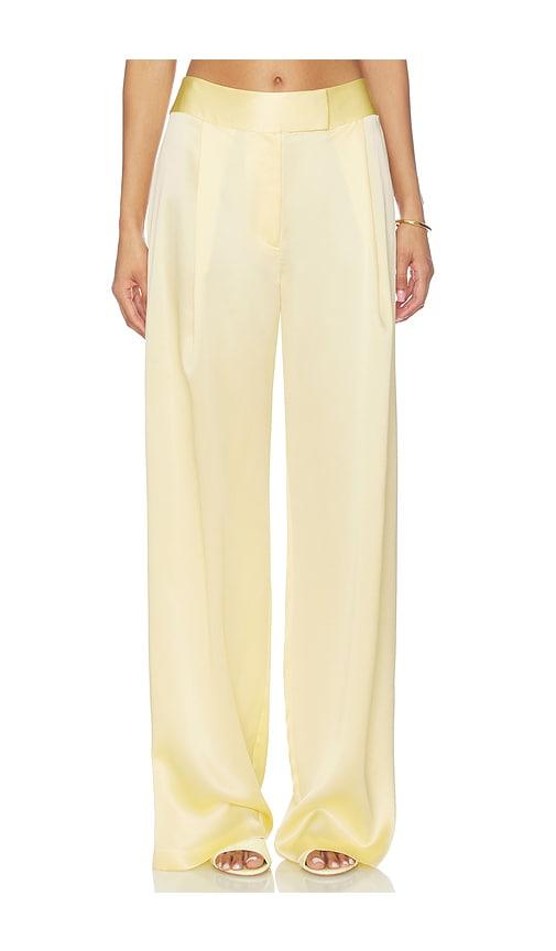 the sei relaxed trouser in yellow. - size 0 (also in 2, 4)