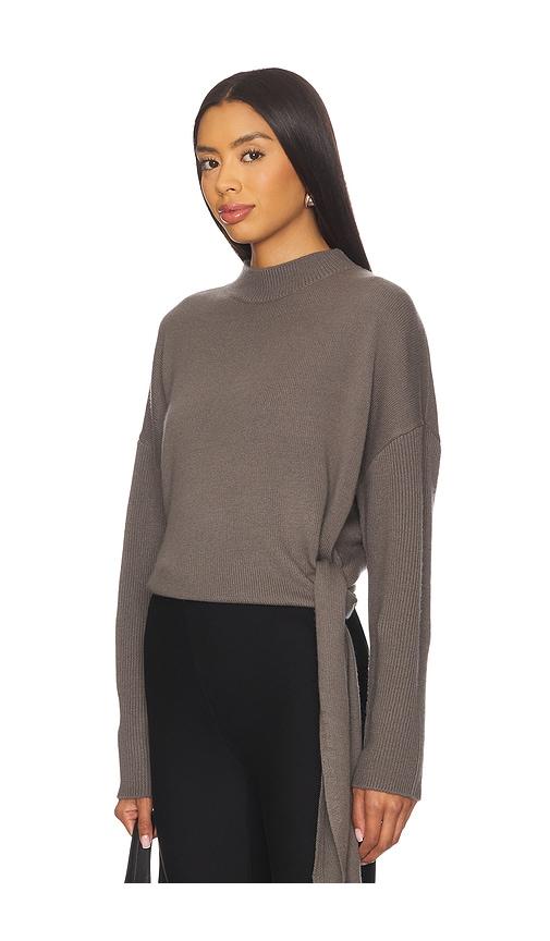 the sei sweater with side tie in grey. - size l (also in s, m)