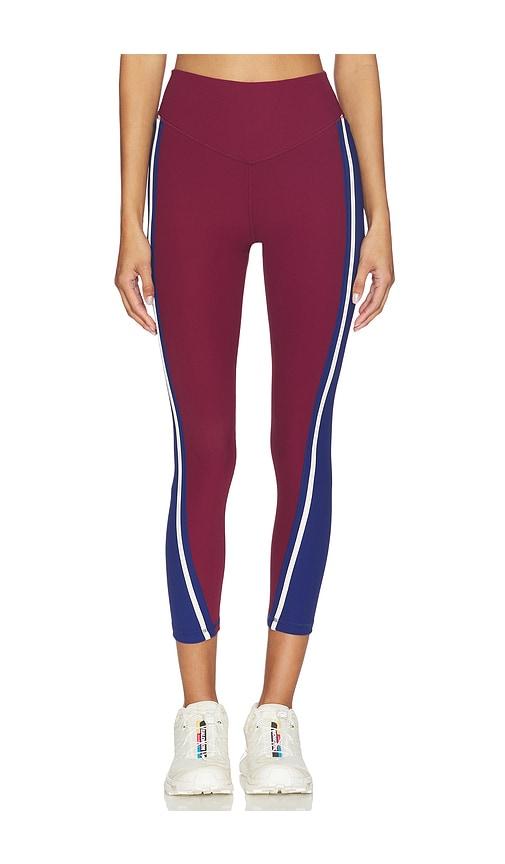the upside adesa 25in high midi pant in burgundy. - size l (also in xl)