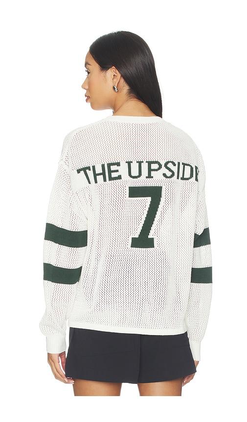 the upside fenway sebastian knit crew sweatshirt in cream. - size l (also in xs, s, m)