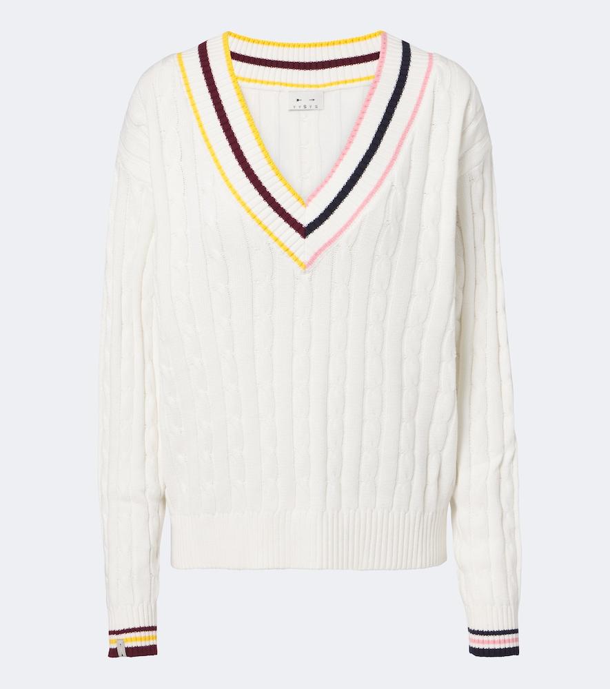 the upside josette cable-knit cotton sweater