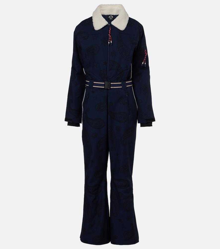 the upside paisley ski suit