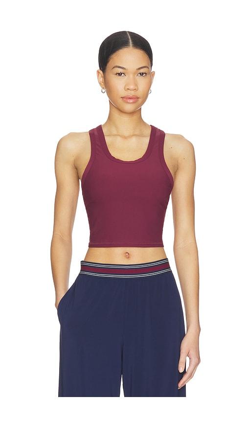 the upside peached sophie crop top in burgundy. - size m (also in xs, s)