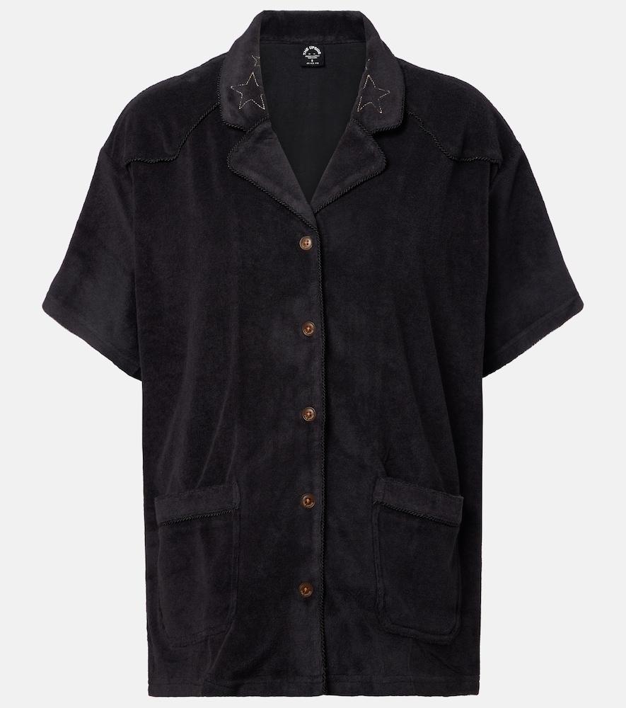 the upside saddle up cotton-blend terry shirt