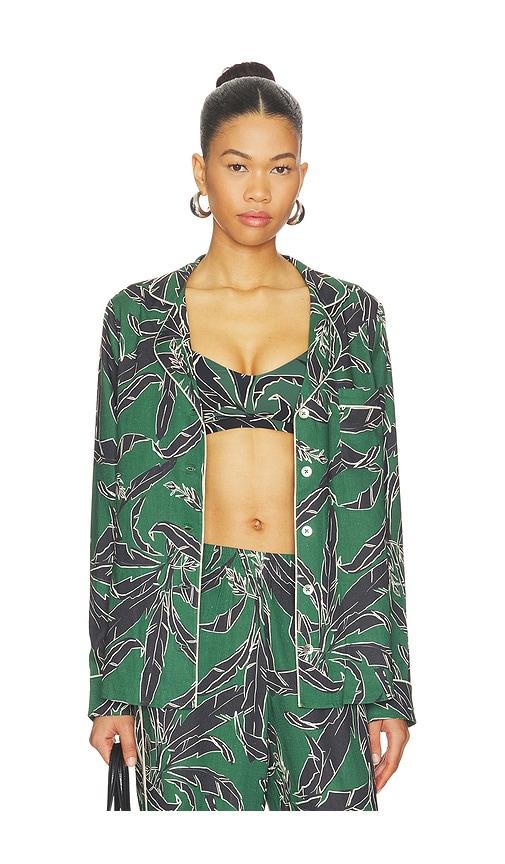 the upside tamara rio collared top in dark green. - size m (also in xs, s)
