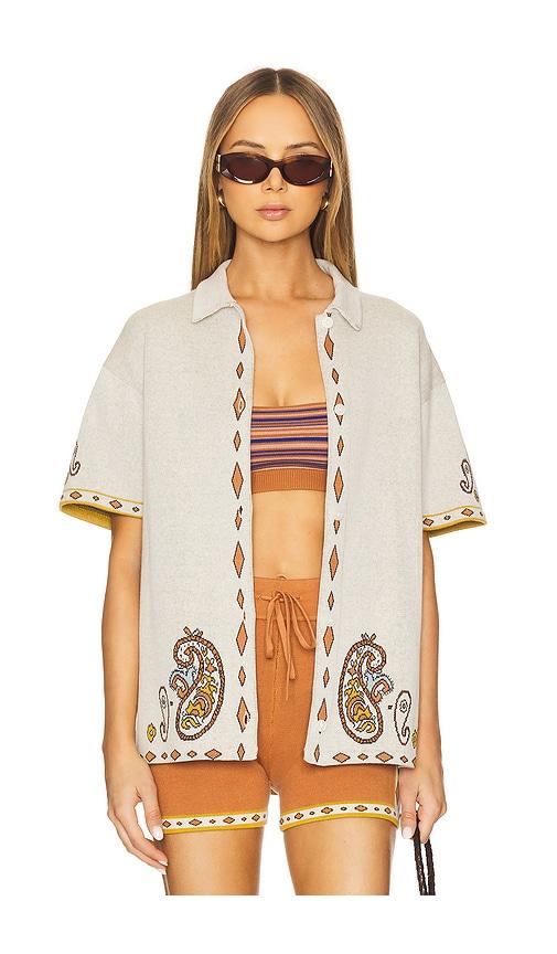 the upside vadella top in neutral. - size l (also in s, m)