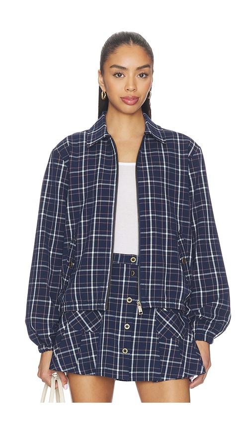the upside valencia lexi collared jacket in navy. - size l (also in m)