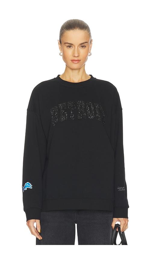 the wild collective detroit lions sweatshirt in black. - size s (also in xs)
