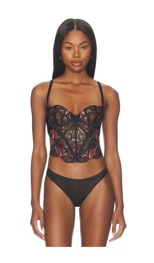 thistle and spire love bustier top in black. - size m (also in s)