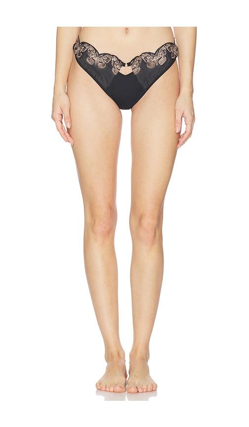 thistle and spire luna thong in black. - size l (also in xs, s, m)