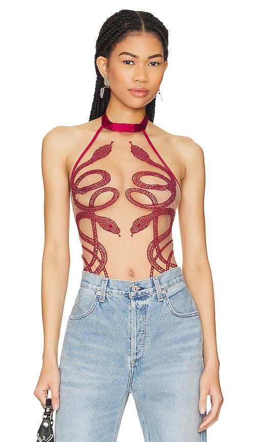 thistle and spire medusa bodysuit in black. - size m (also in s)