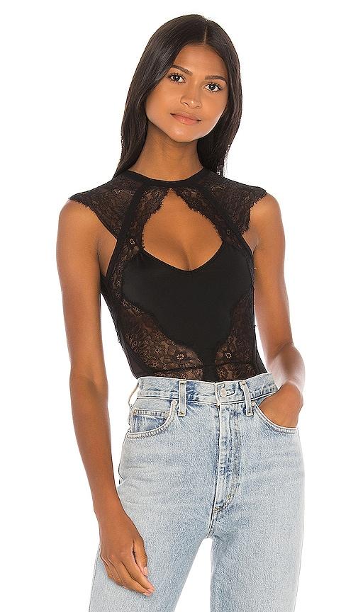 thistle and spire minna bodysuit in black. - size l (also in m, s, xl)