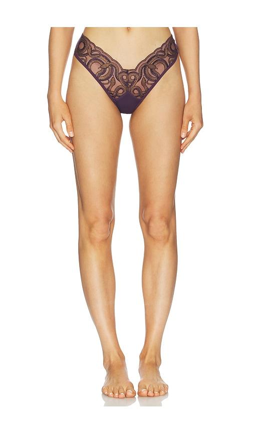 thistle and spire scylla thong in purple. - size s (also in xs)