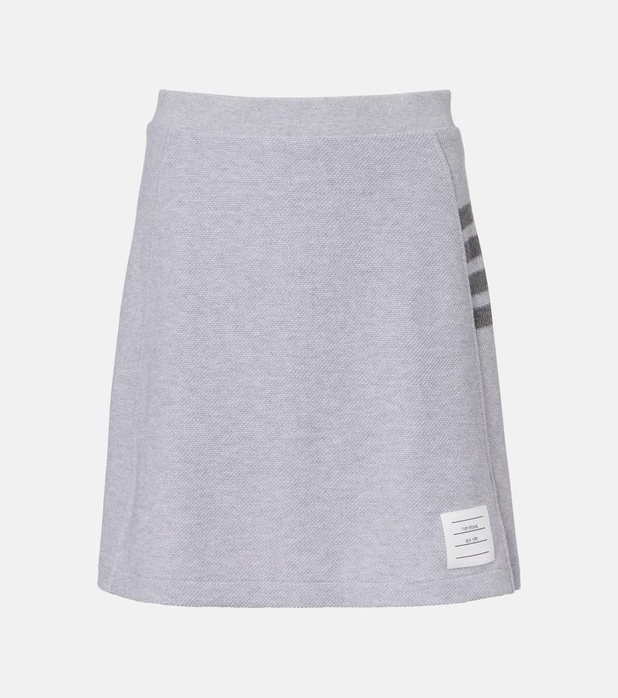 thom browne 4-bar cotton miniskirt