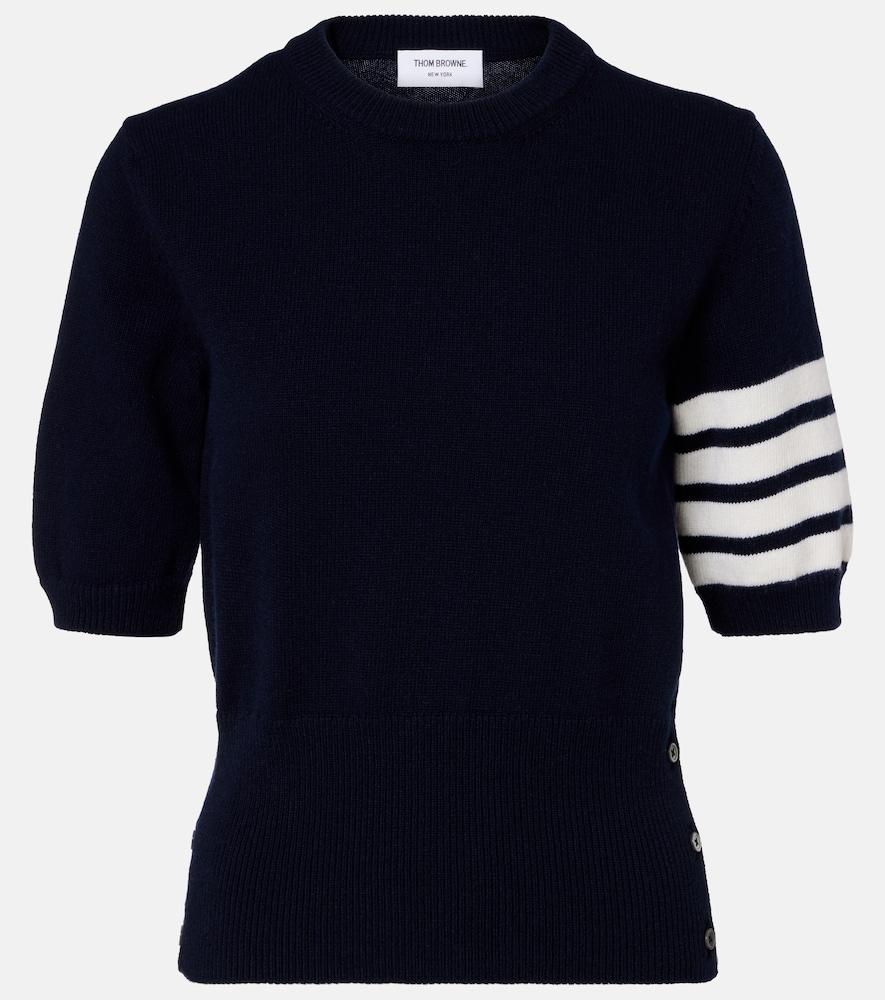 thom browne 4-bar knitted virgin wool sweater