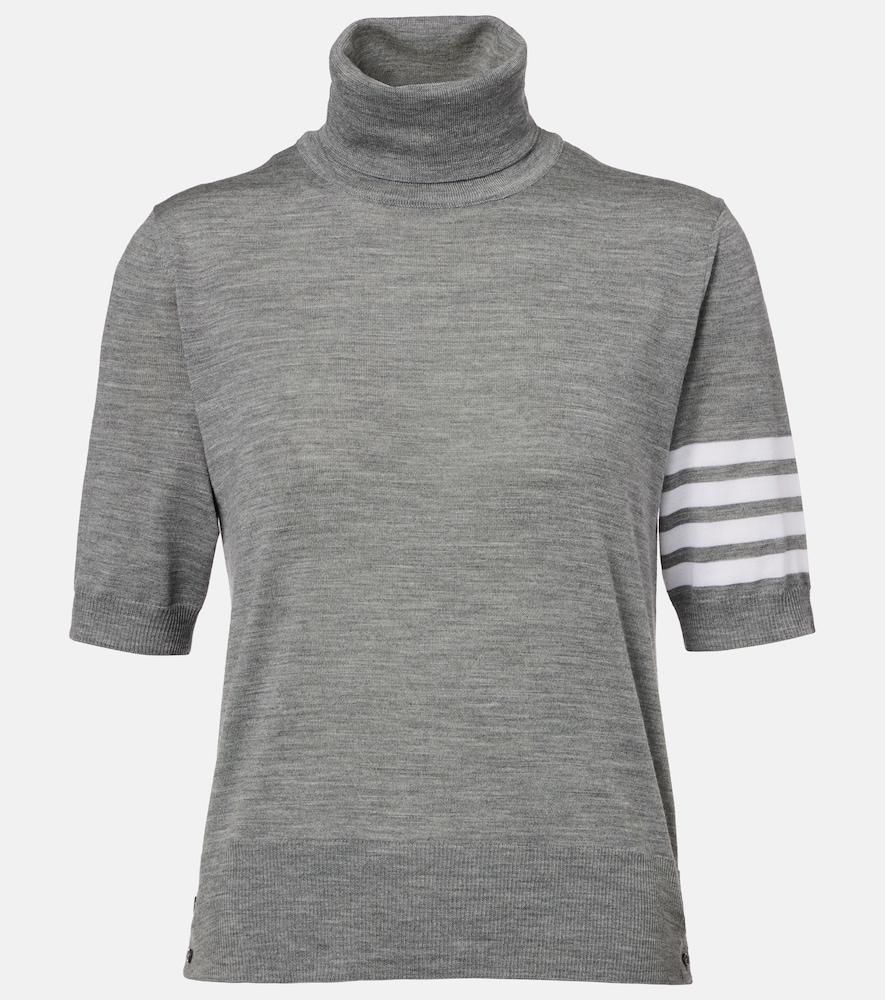 thom browne 4-bar wool turtleneck sweater