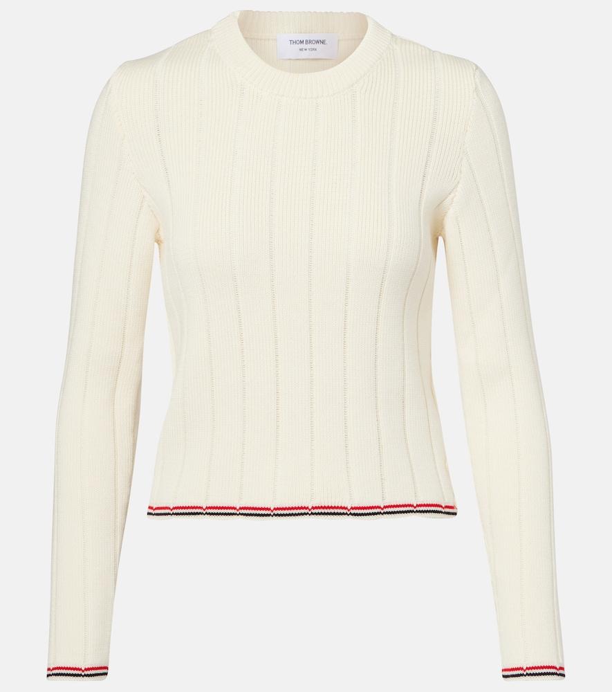thom browne cable-knit virgin wool sweater