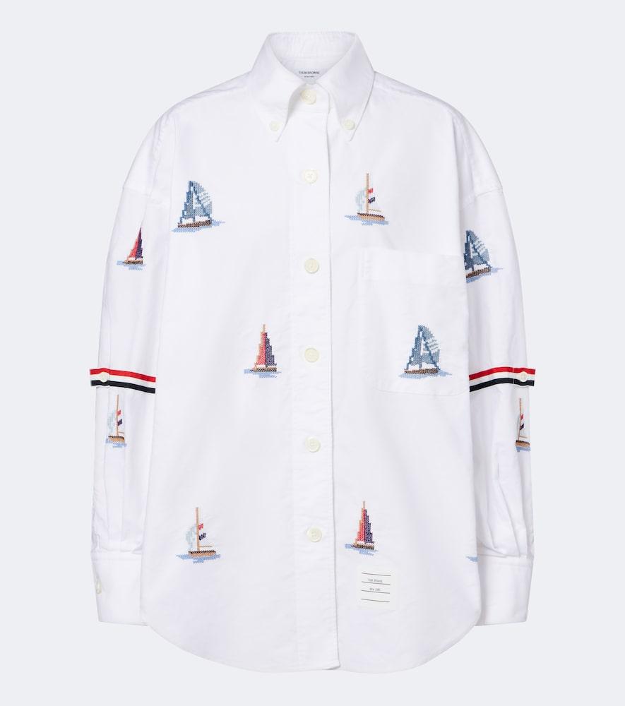 thom browne printed cotton shirt