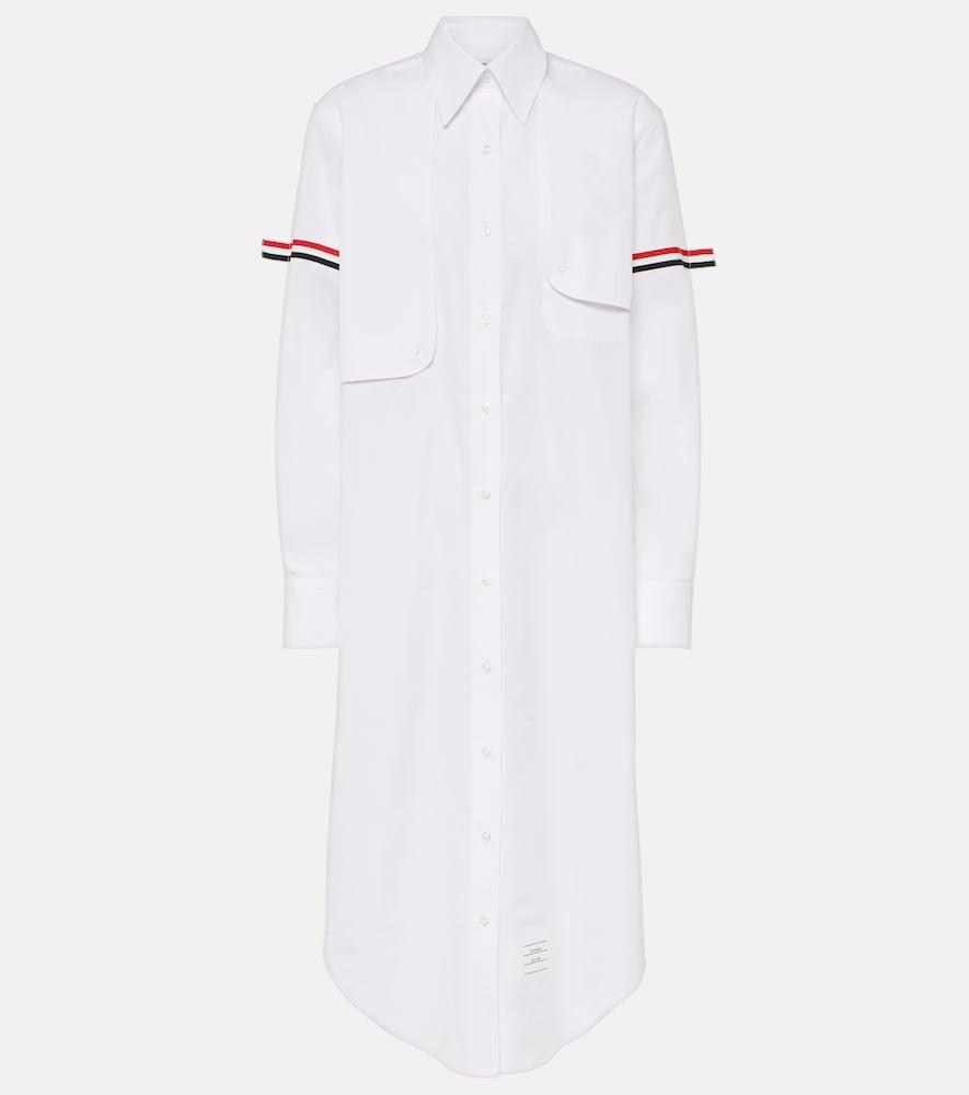 thom browne rwb stripe cotton shirt dress