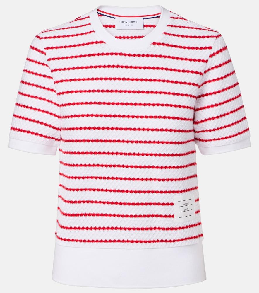 thom browne striped cotton top