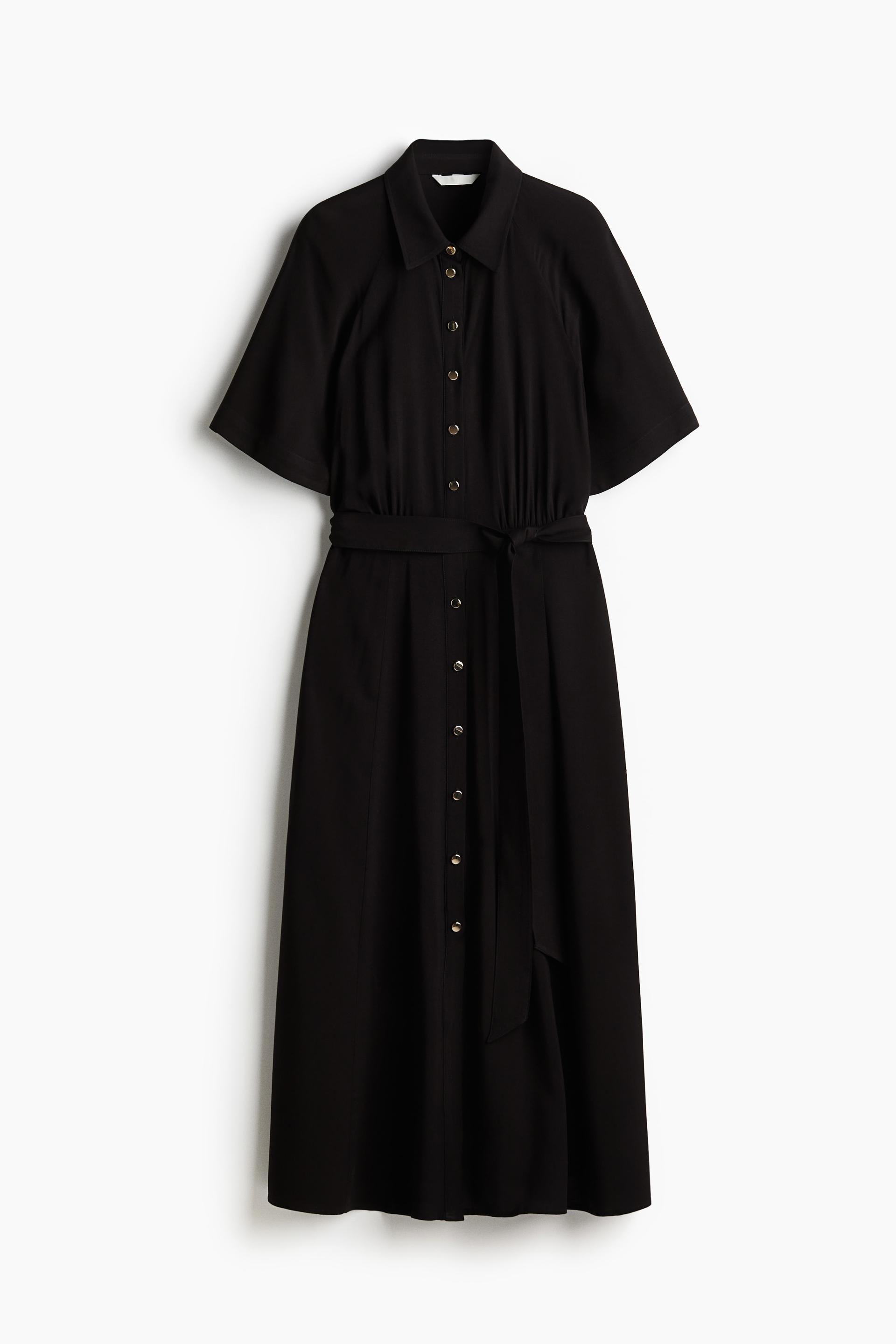 tie-belt shirt dress