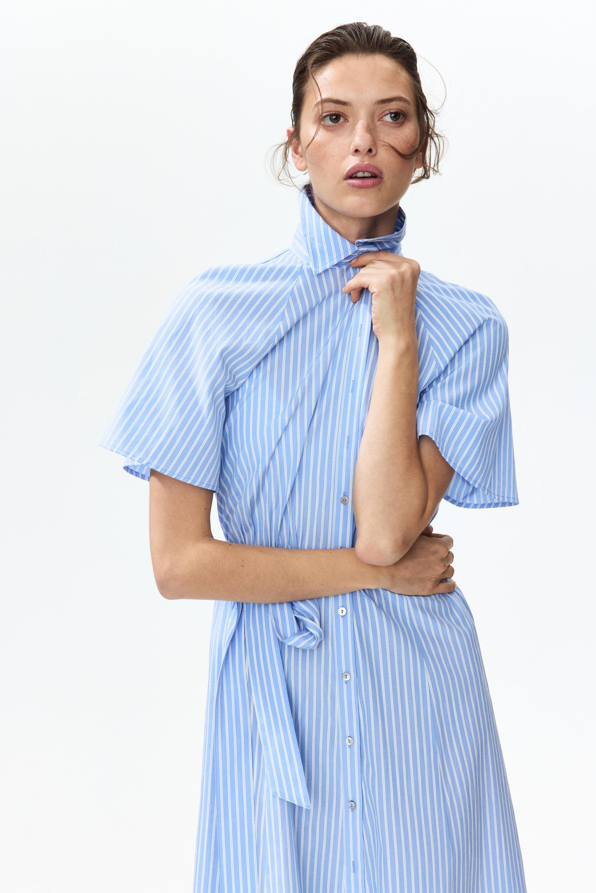 tie-belt shirt dress