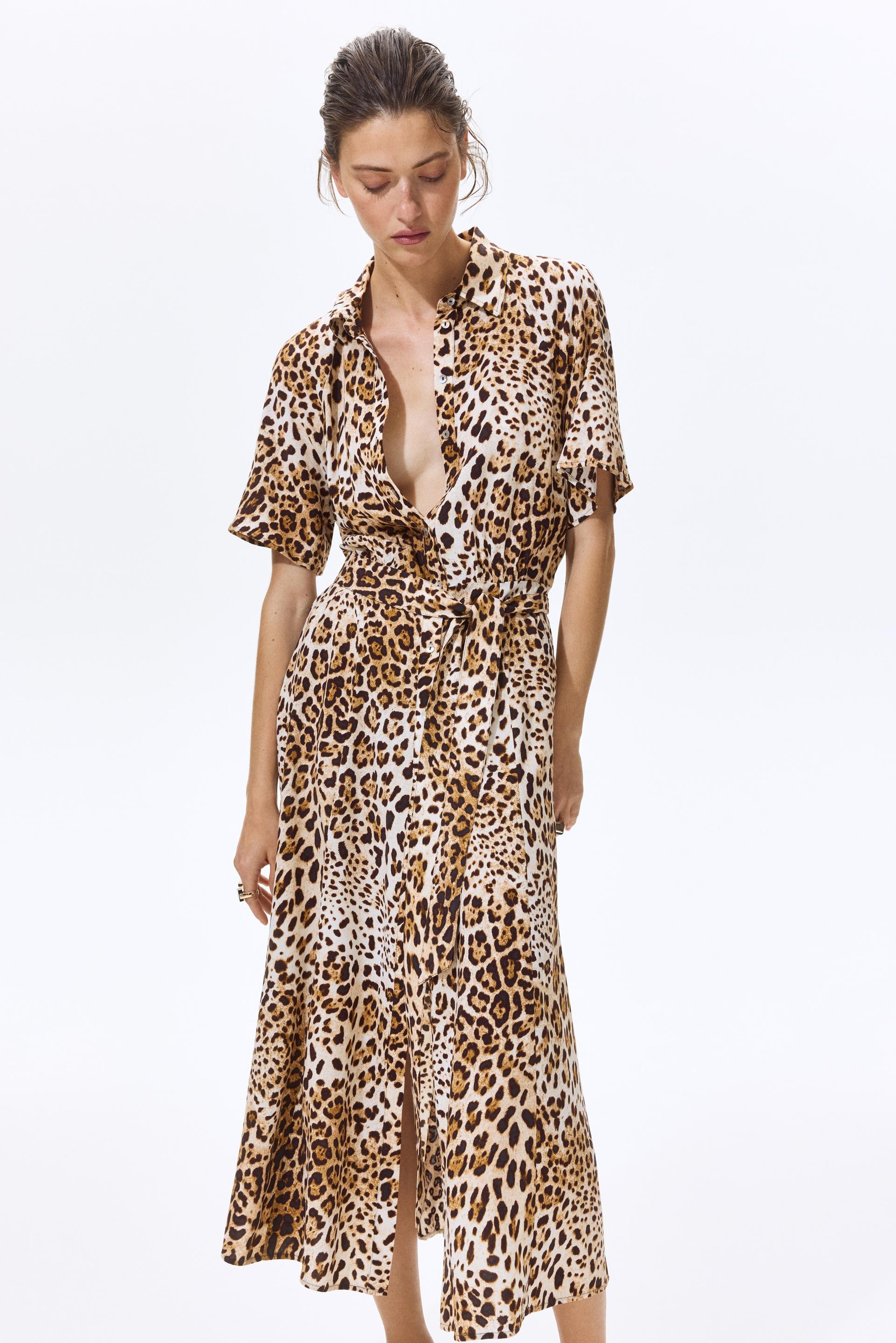 tie-belt shirt dress