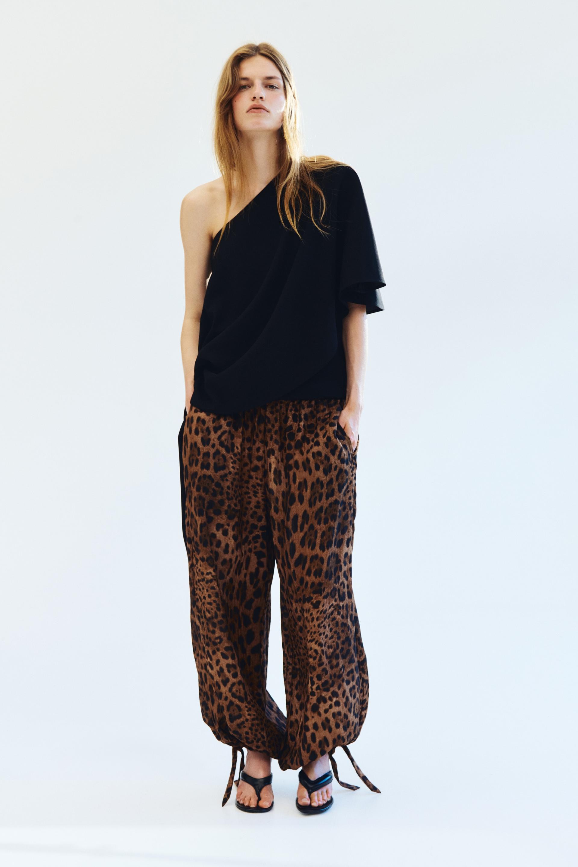 tie-detail balloon-leg pants