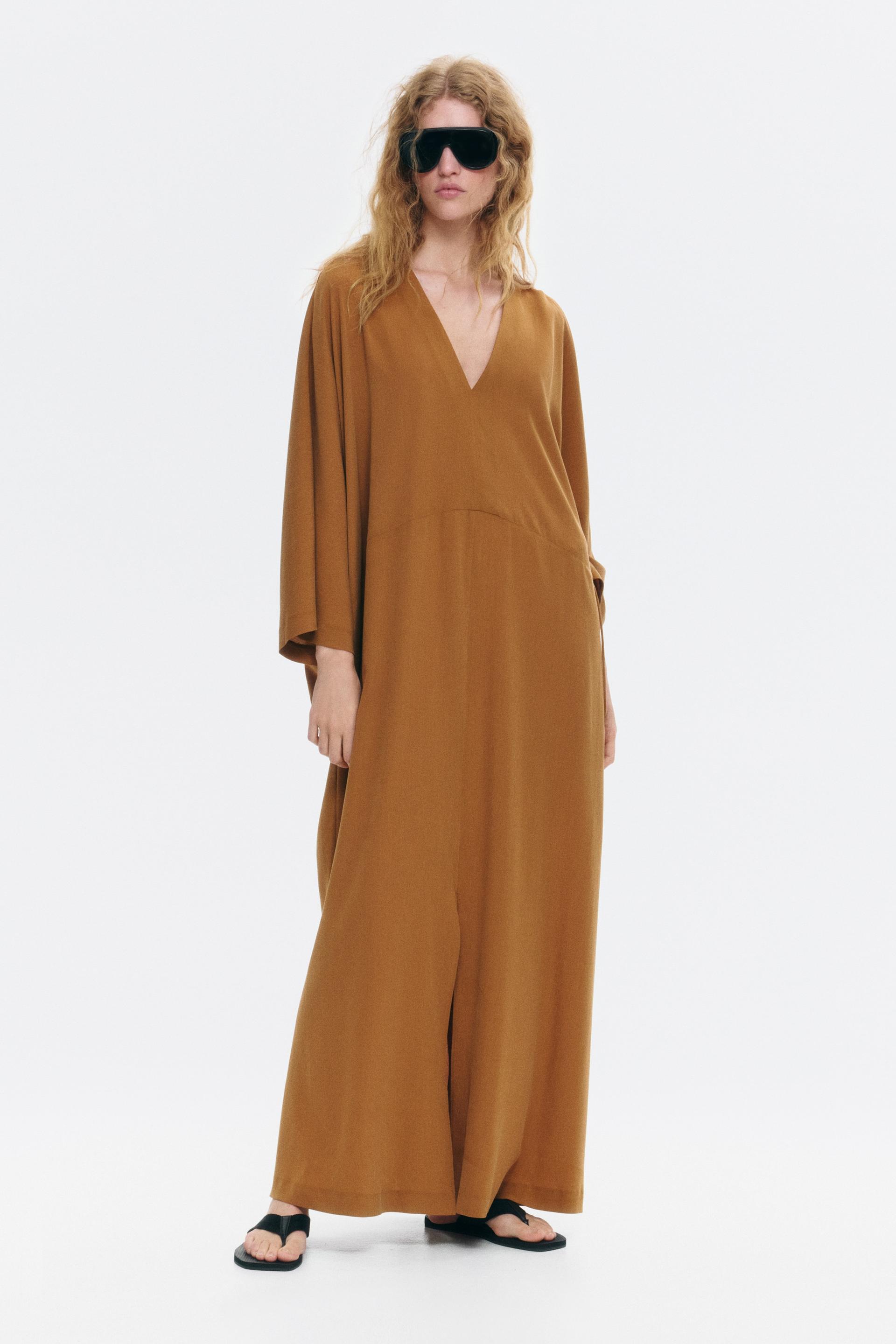 tie-detail crêpe dress