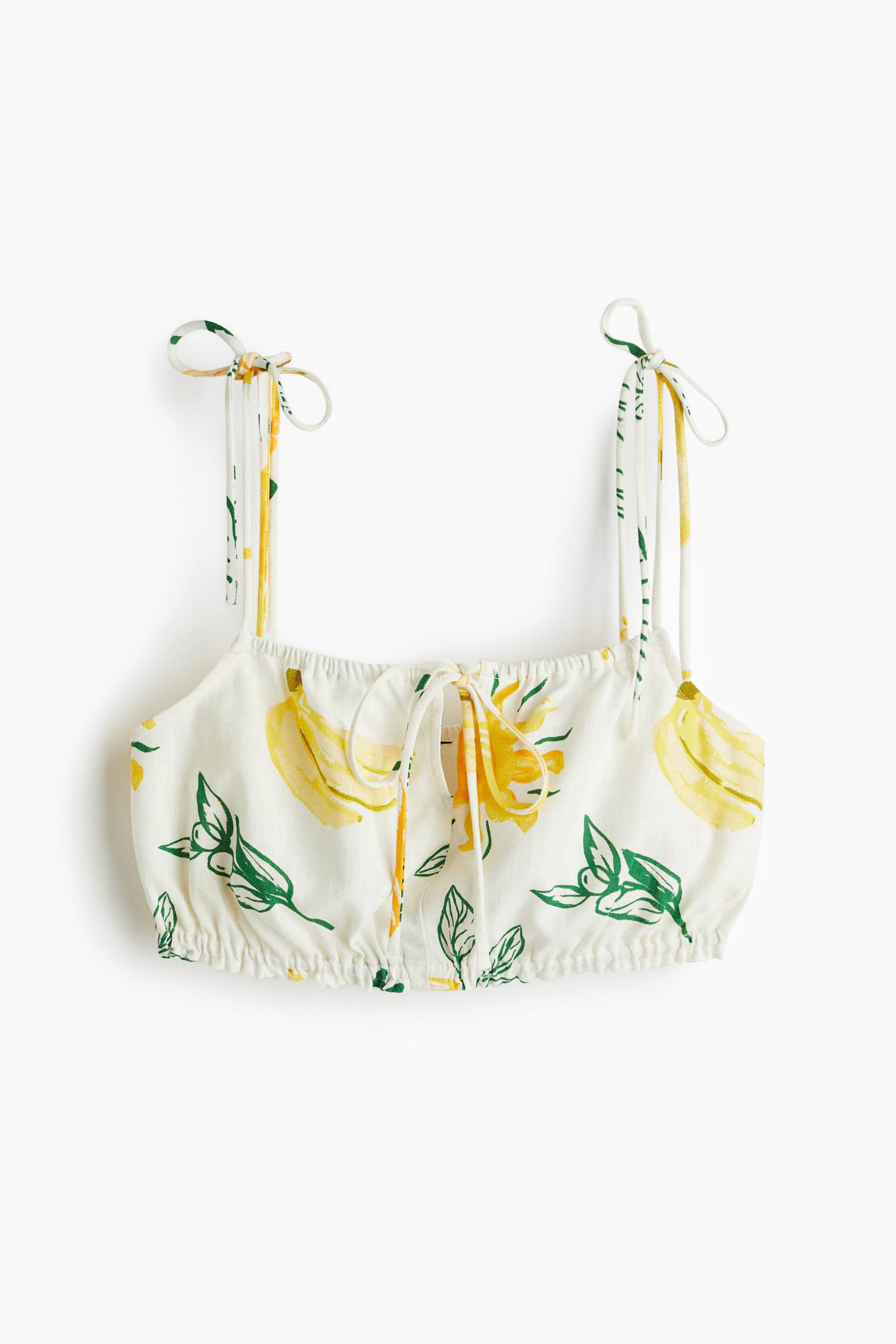 tie-detail crop top