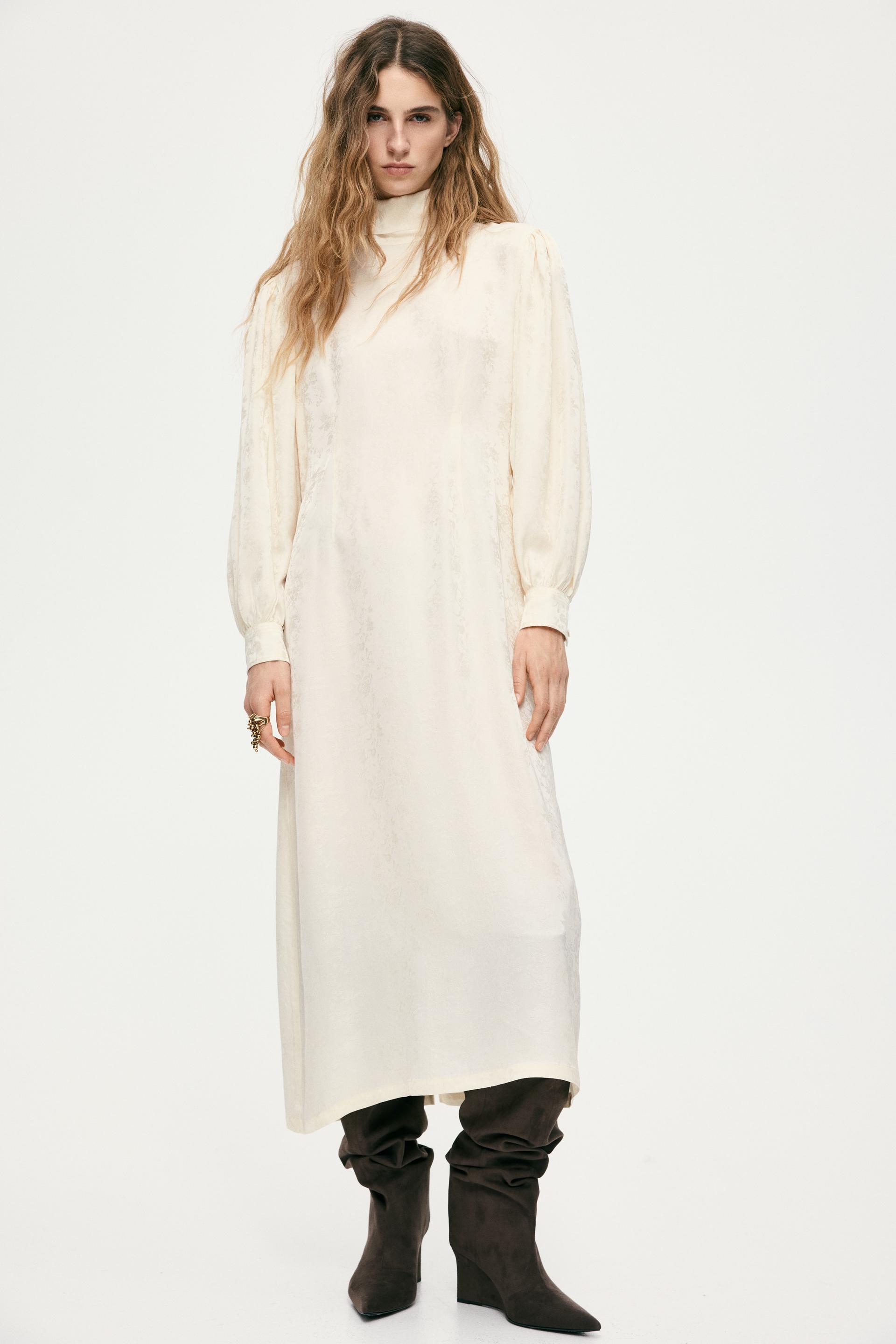 tie-detail dress