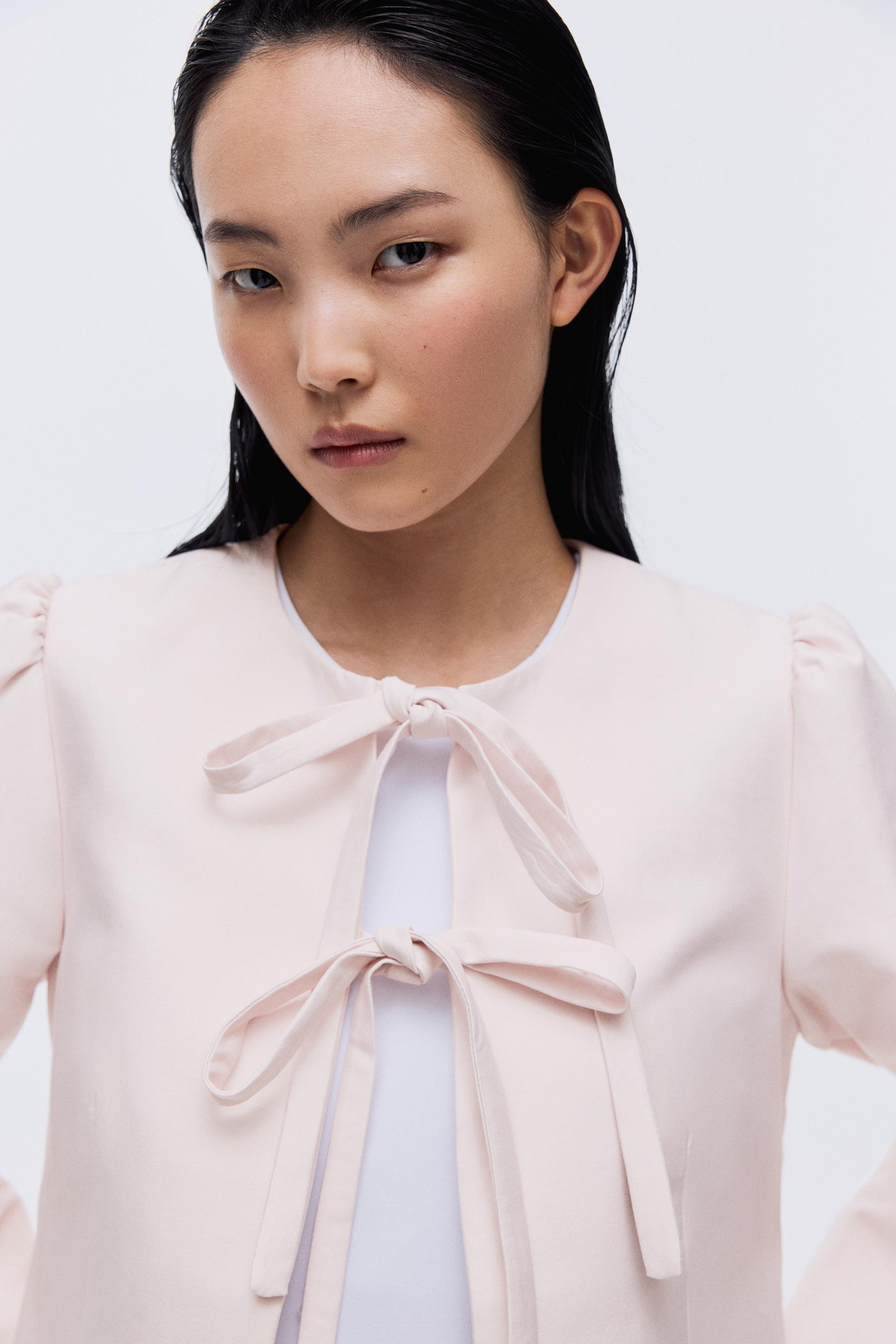 tie-front jacket